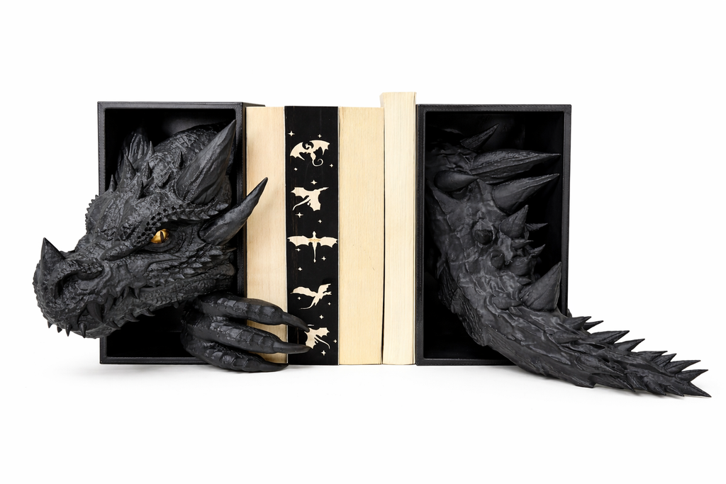 دعامة الكتب تصميم تنين